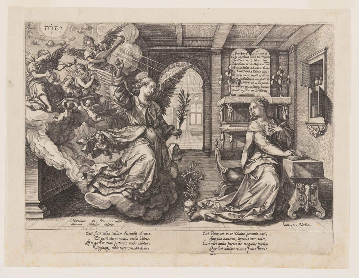 Zvěstování od Hendrick Goltzius