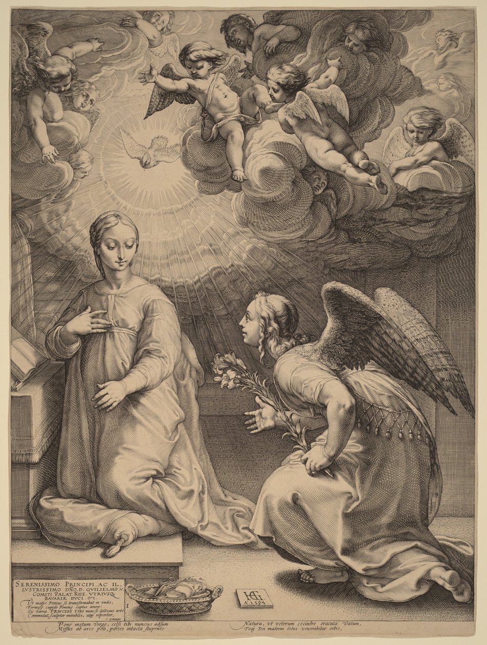 Zvěstování Páně od Hendrick Goltzius