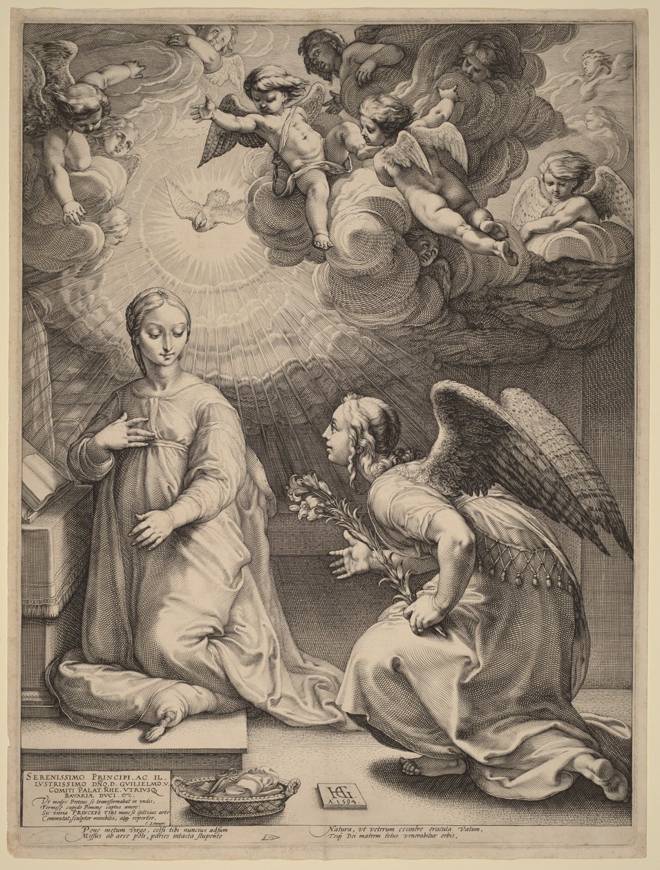 Zvěstování od Hendrick Goltzius