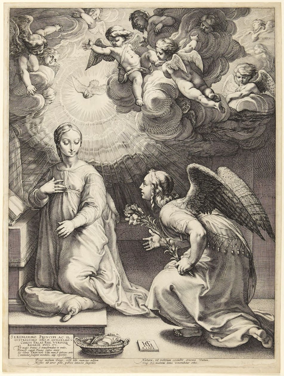 Narození a raný život Krista od Hendrick Goltzius