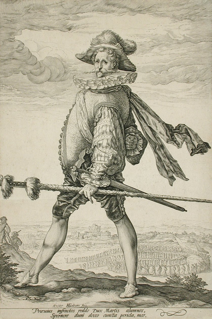 Kapitán pěchoty pochodující vlevo od Hendrick Goltzius