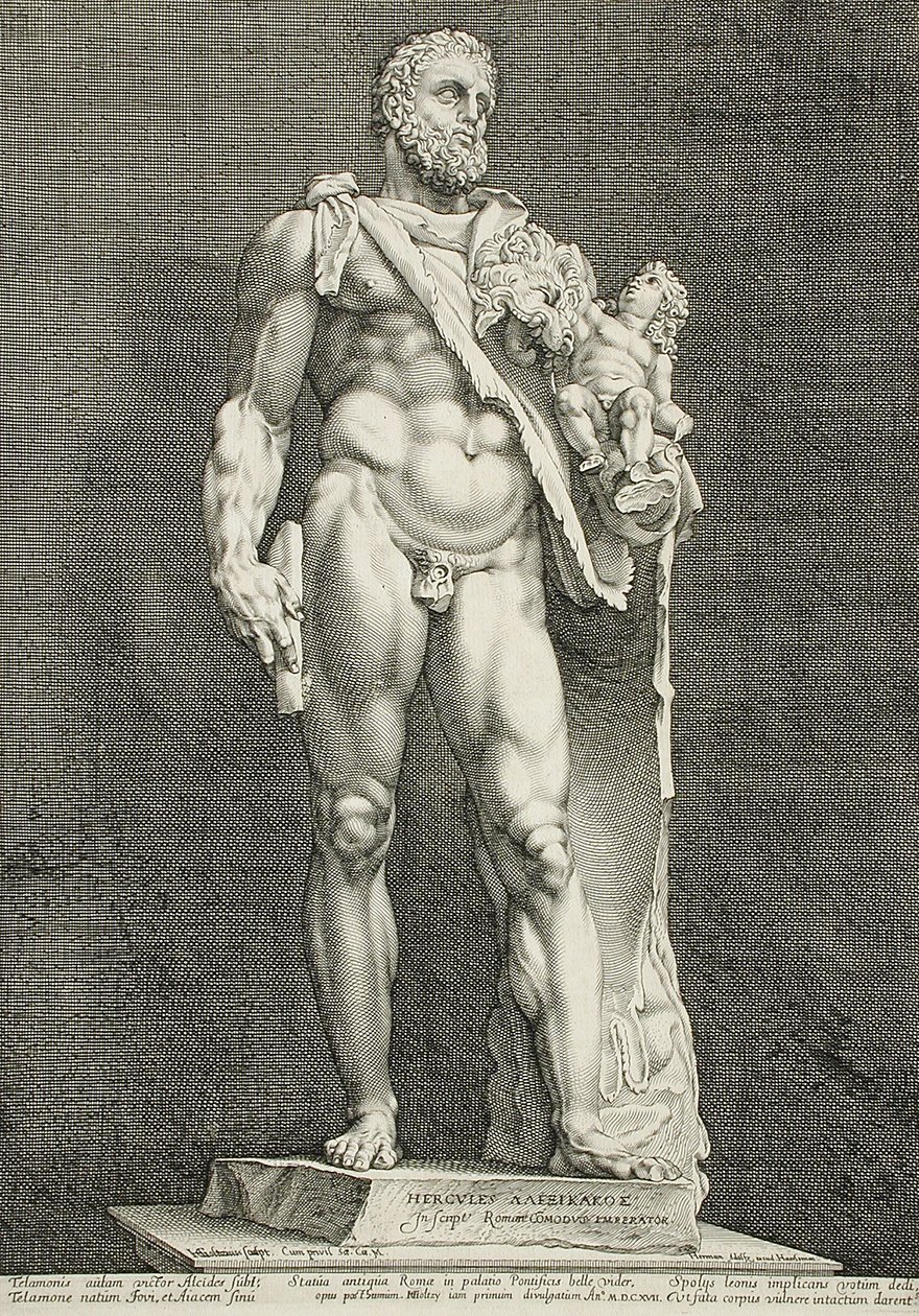 Císař Commodus jako Herkules od Hendrick Goltzius