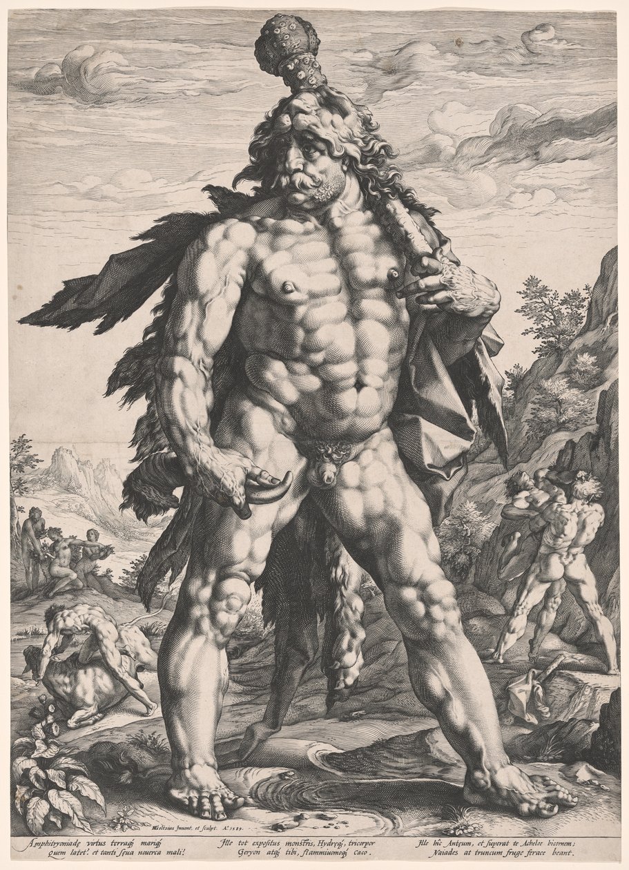 Velký Herkules (Knollenman) od Hendrick Goltzius