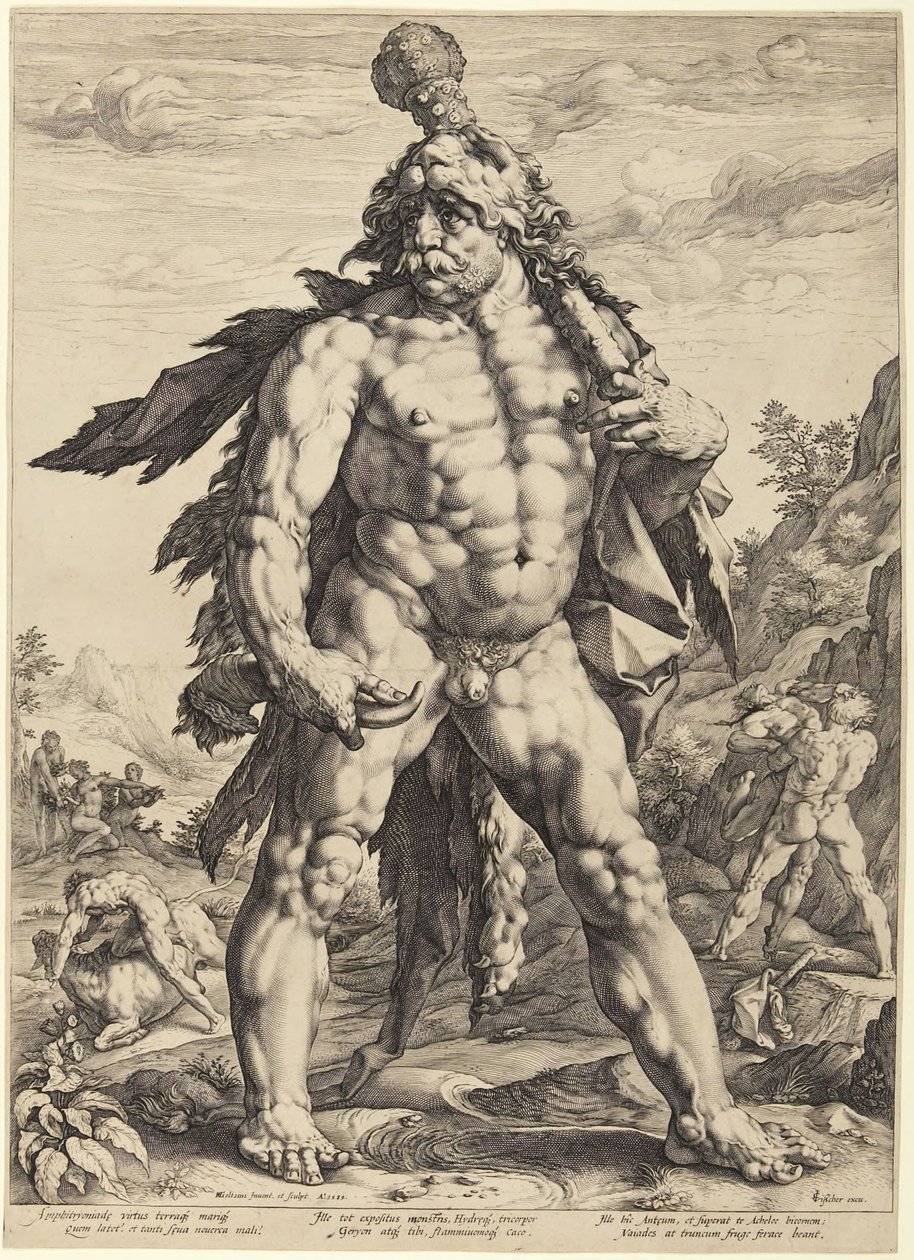 Velký Herkules neboli „Knollenman“ od Hendrick Goltzius