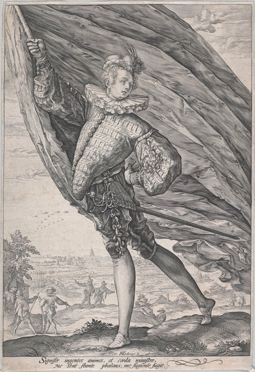 Velký praporečník od Hendrick Goltzius