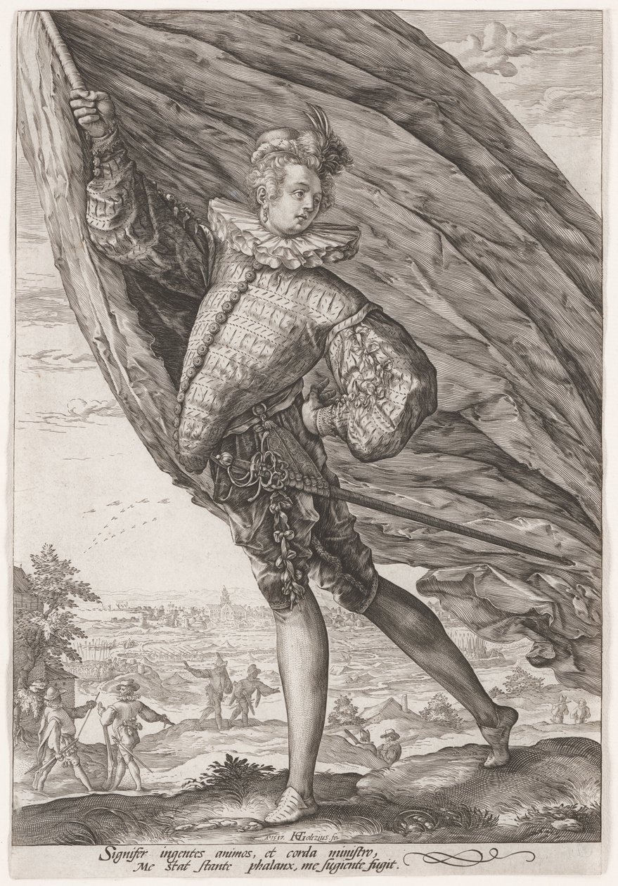 Velký praporečník od Hendrick Goltzius