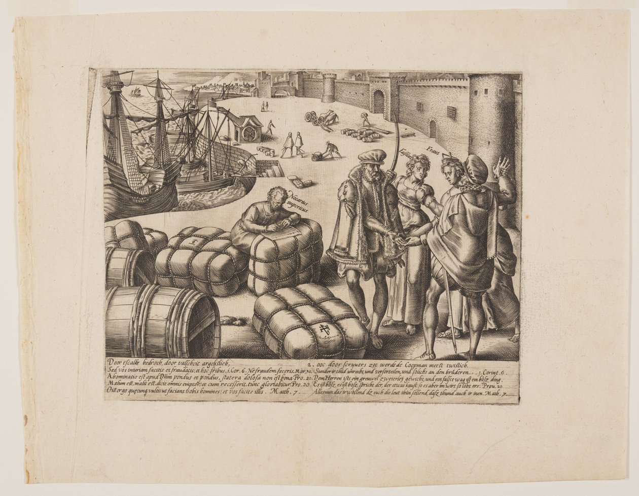 Neznalý notář z knihy Litis Abusus (Zneužití práva) od Hendrick Goltzius