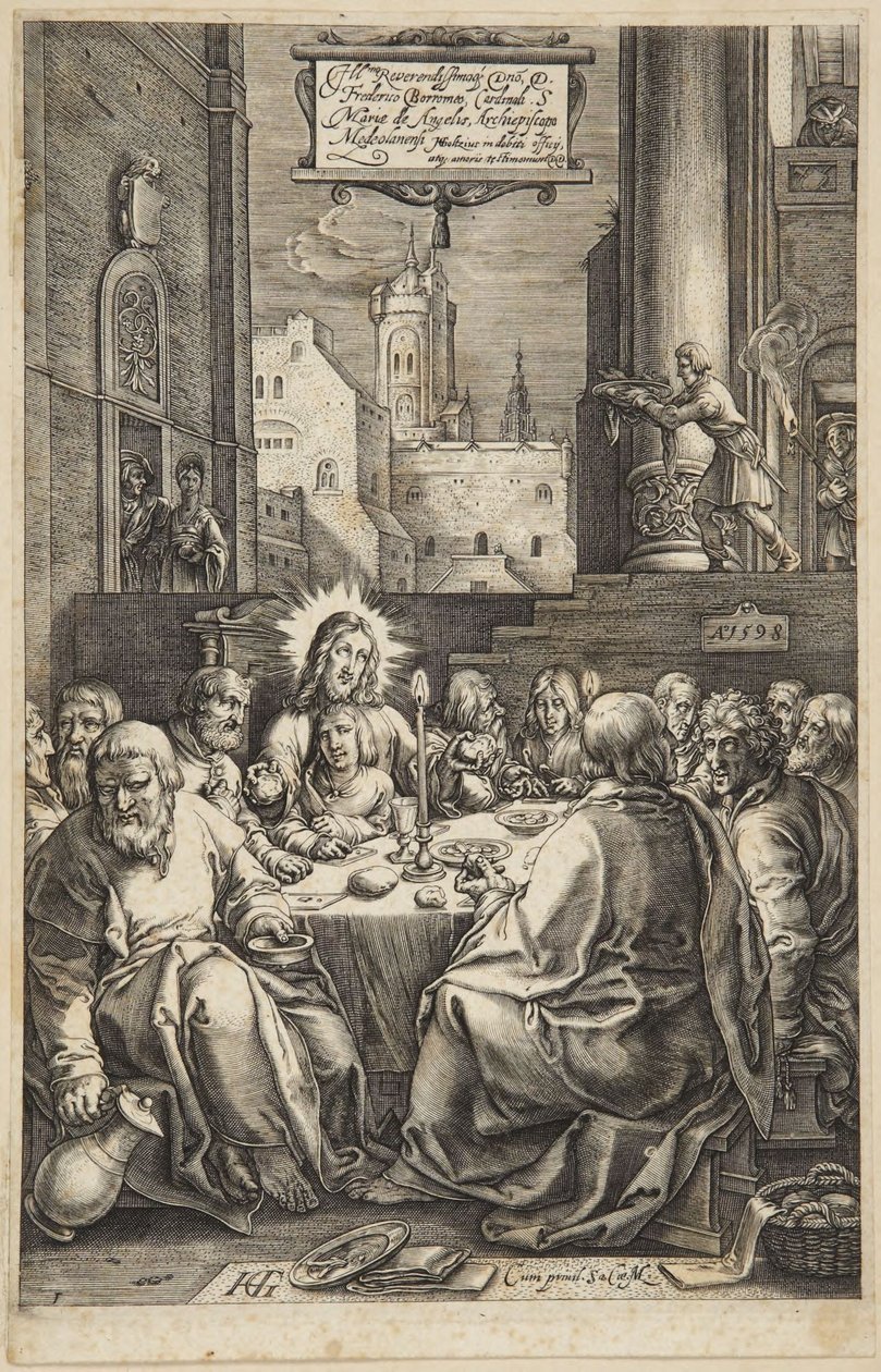Poslední večeře od Hendrick Goltzius