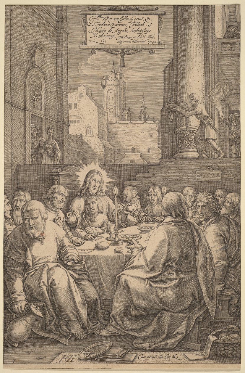 Poslední večeře od Hendrick Goltzius