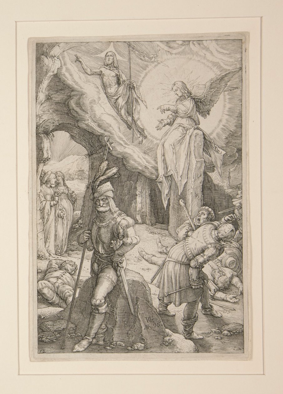 The Resurrection, od The Passion, #12 v sérii 12 rytin od Hendrick Goltzius