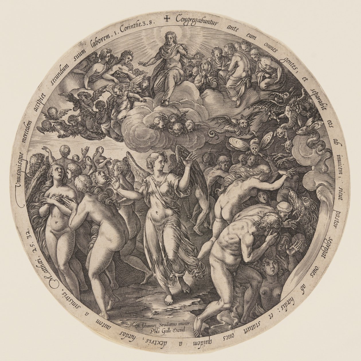 Oddělení požehnaných a zatracených od Hendrick Goltzius