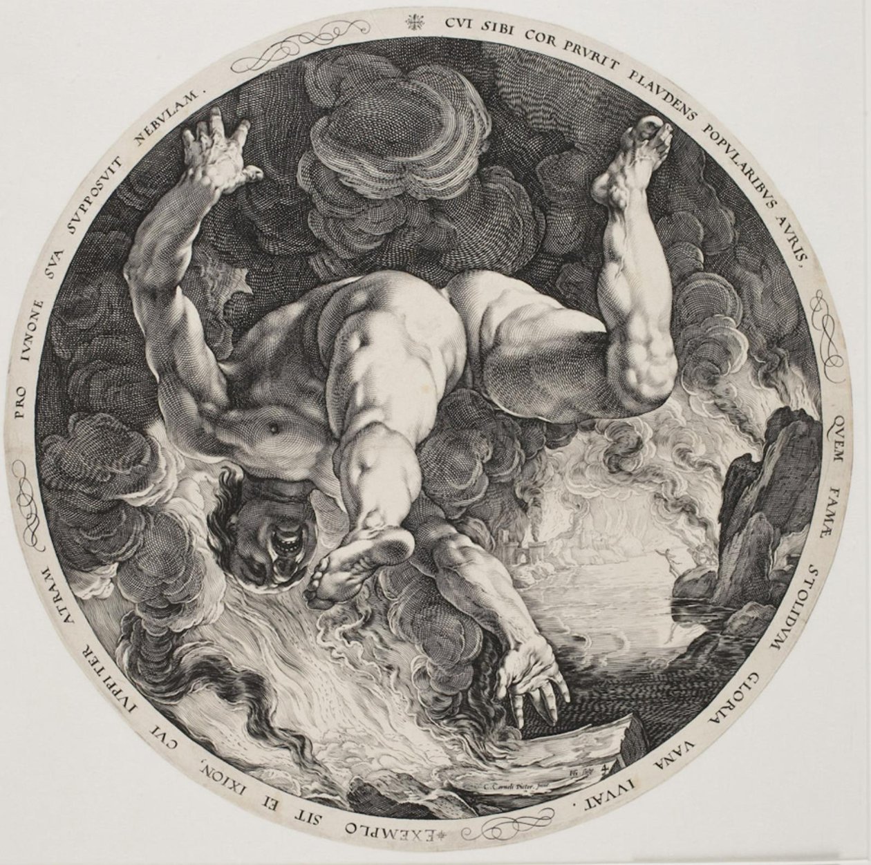 Čtyři Disgraceri - Ixion od Hendrick Goltzius