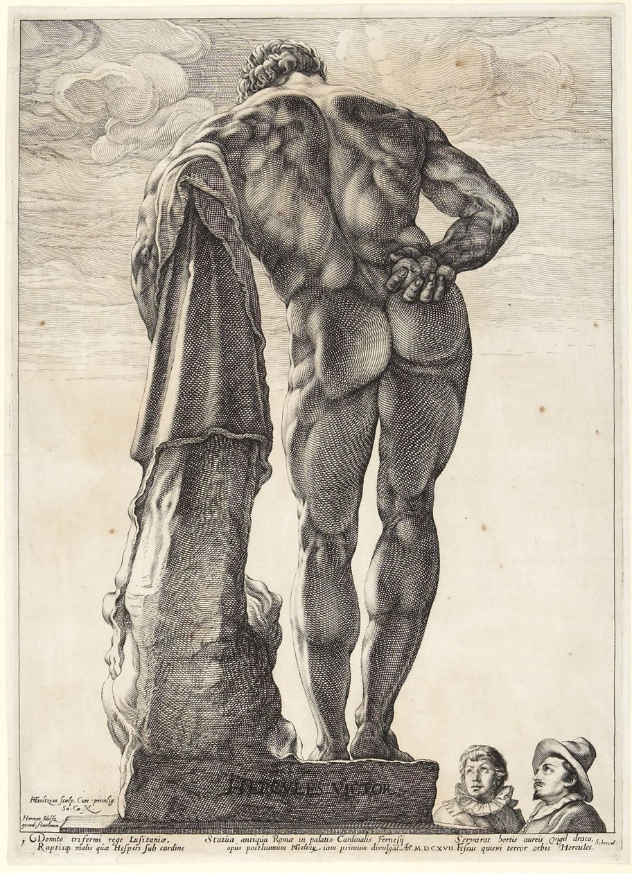 Tři slavné starožitné sochy od Hendrick Goltzius
