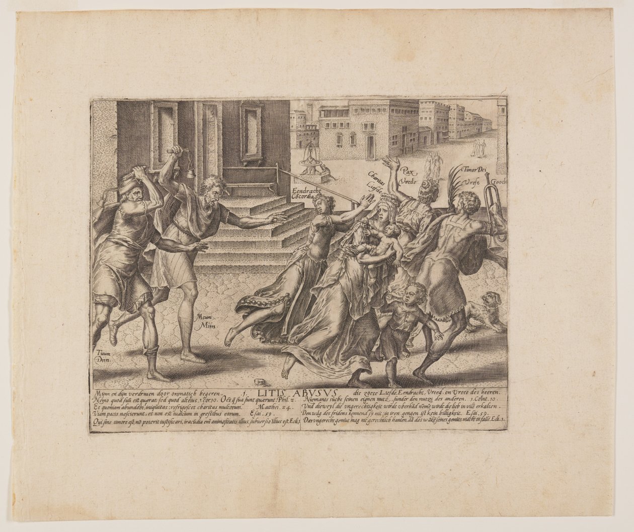 Každému, co jeho jest, z knihy Litis Abusus (Zneužití zákona) od Hendrick Goltzius