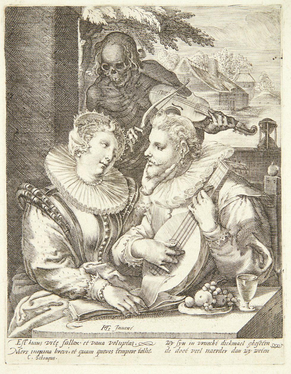 Smrt navštívila mladý pár od Hendrick Goltzius