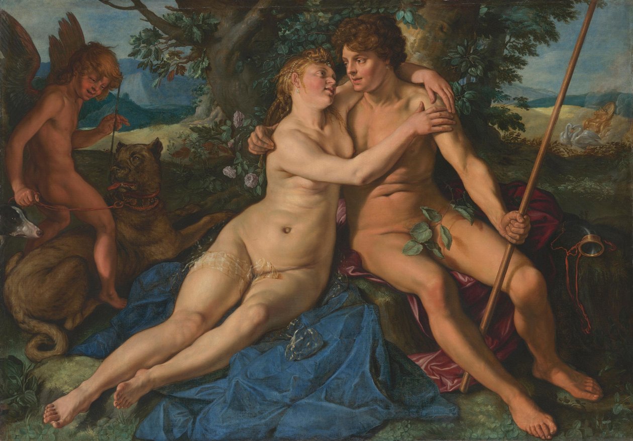 Venuše a Adonis od Hendrick Goltzius