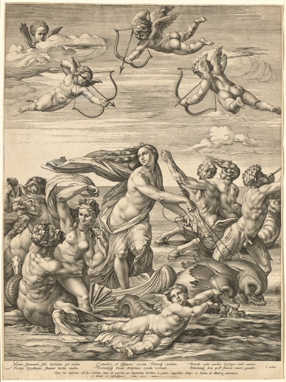 Triumf Galatea od Hendrick Goltzius after Raphael