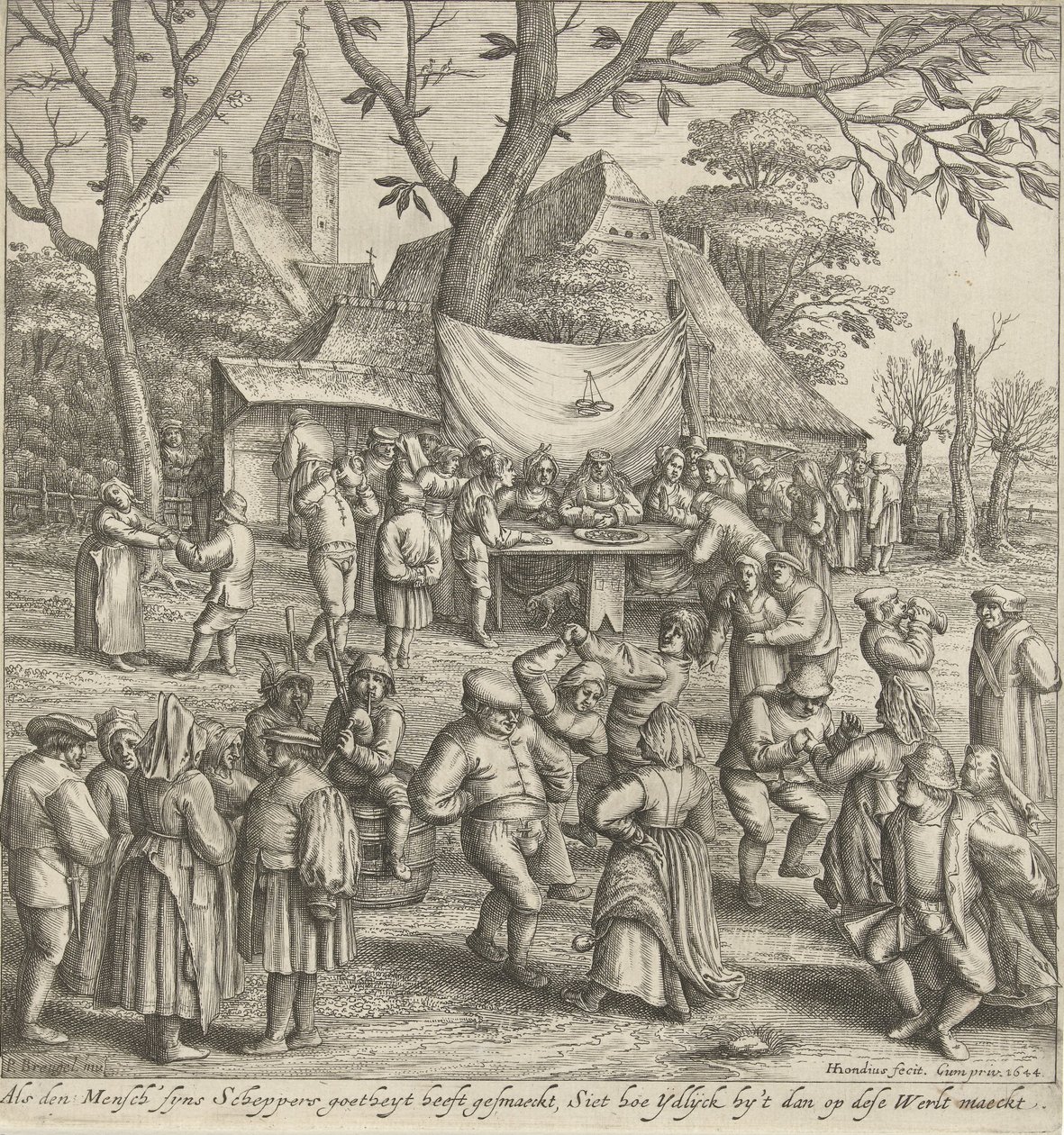 Farmářská svatba od Hendrick Hondius (I)