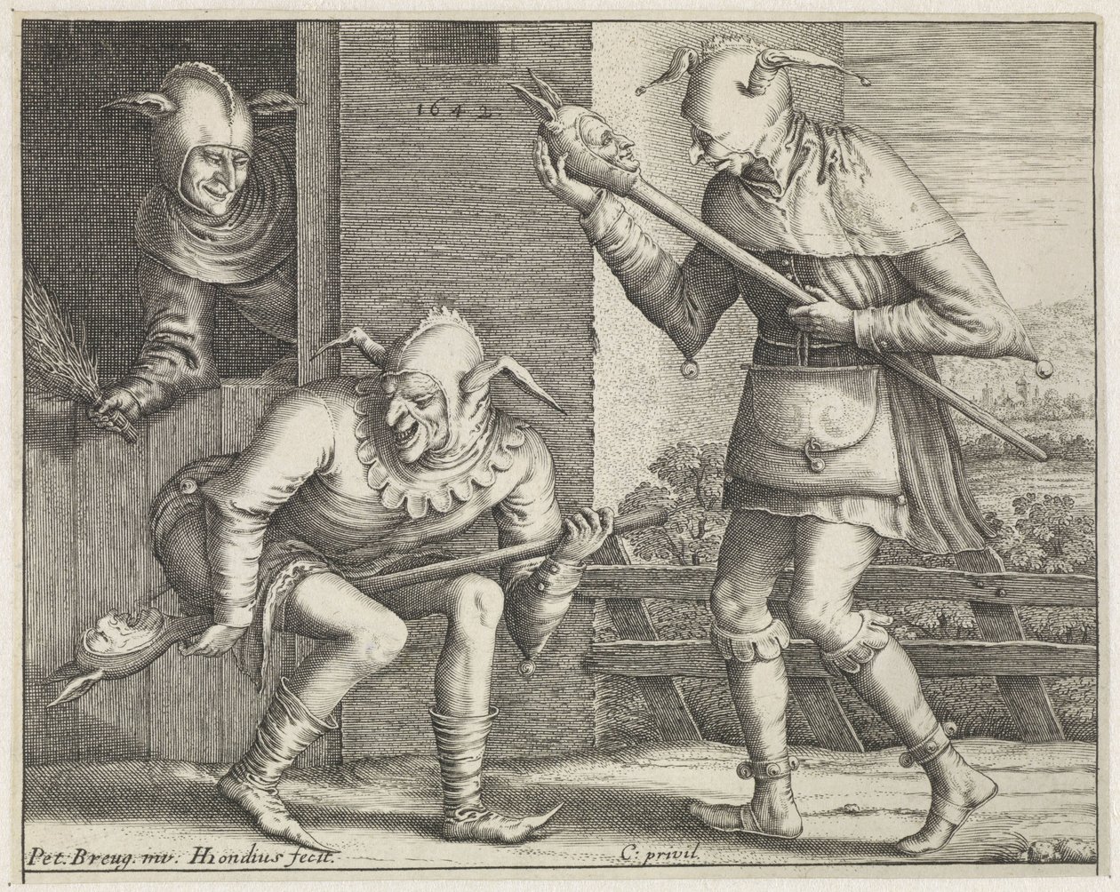 Tři blázni Crazy (název série) od Hendrick Hondius (I)