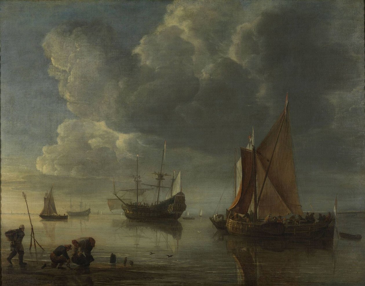Klidné moře, 1655-1657 od Hendrick Jacobsz. Dubbels