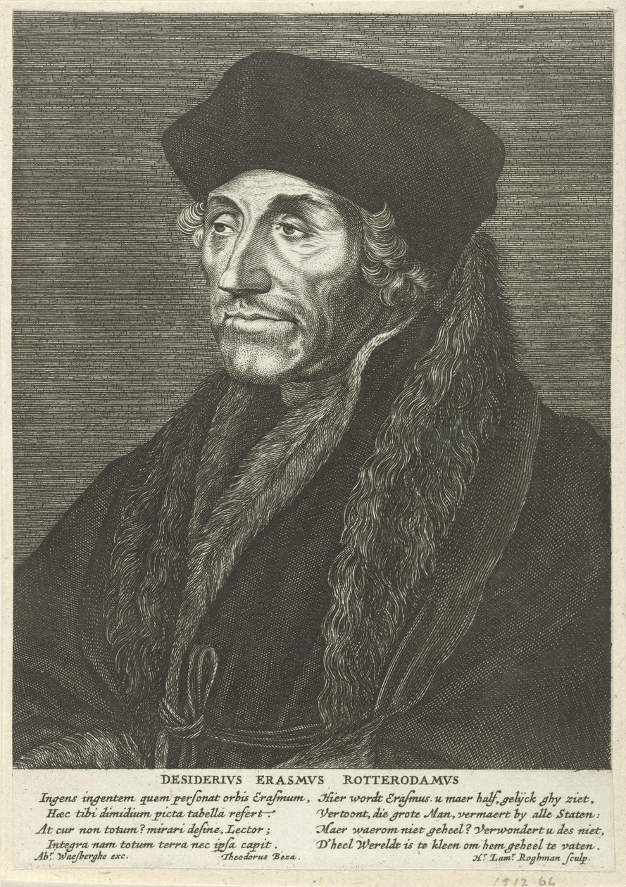 Portrét Aberfortha Erasma od Hendrick Lambertsz. Roghman
