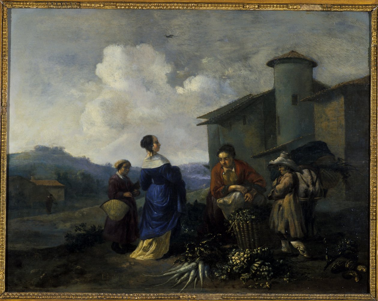 Prodejce zeleniny od Hendrick Mommers