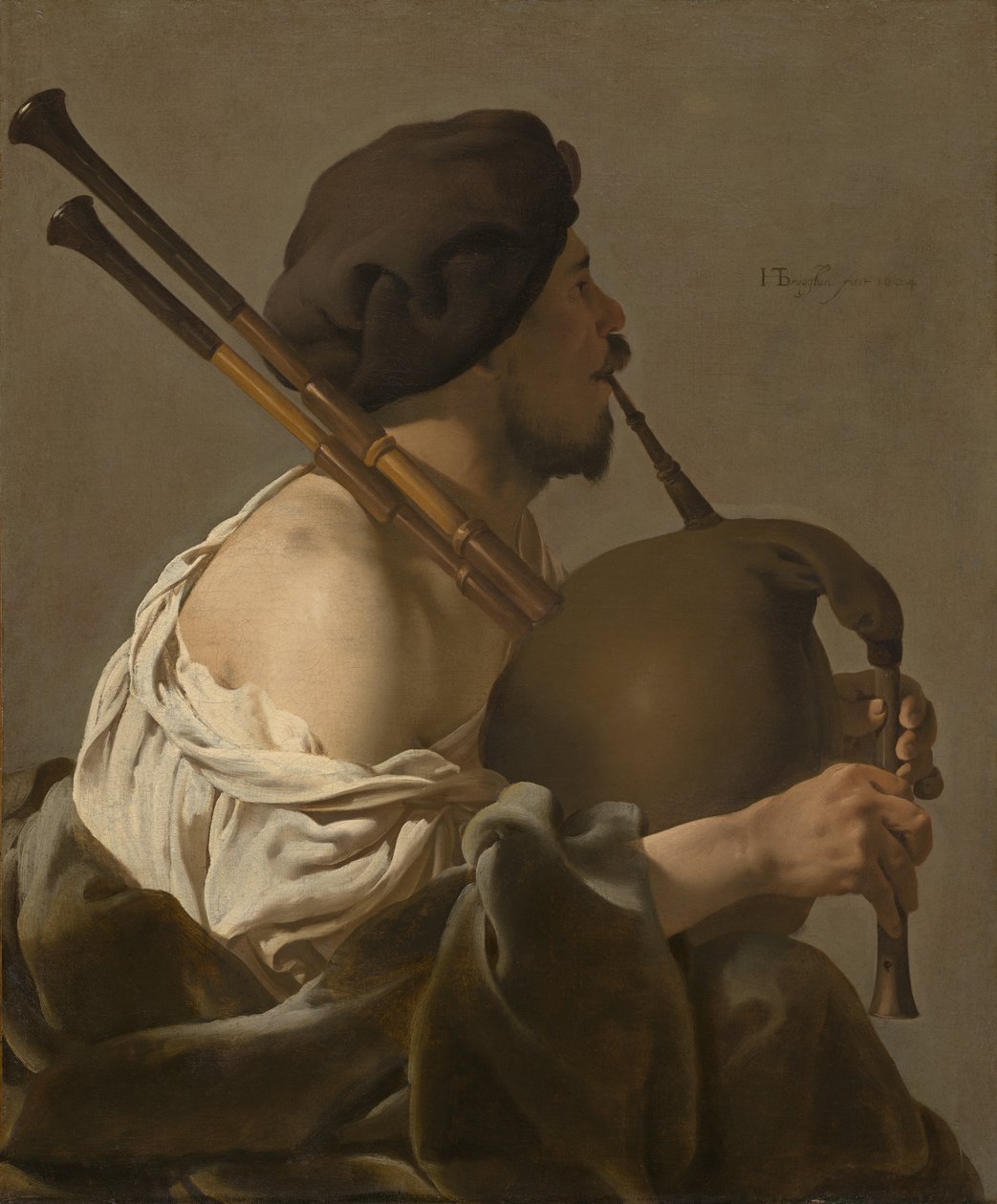 Hráč na dudy od Hendrick ter Brugghen
