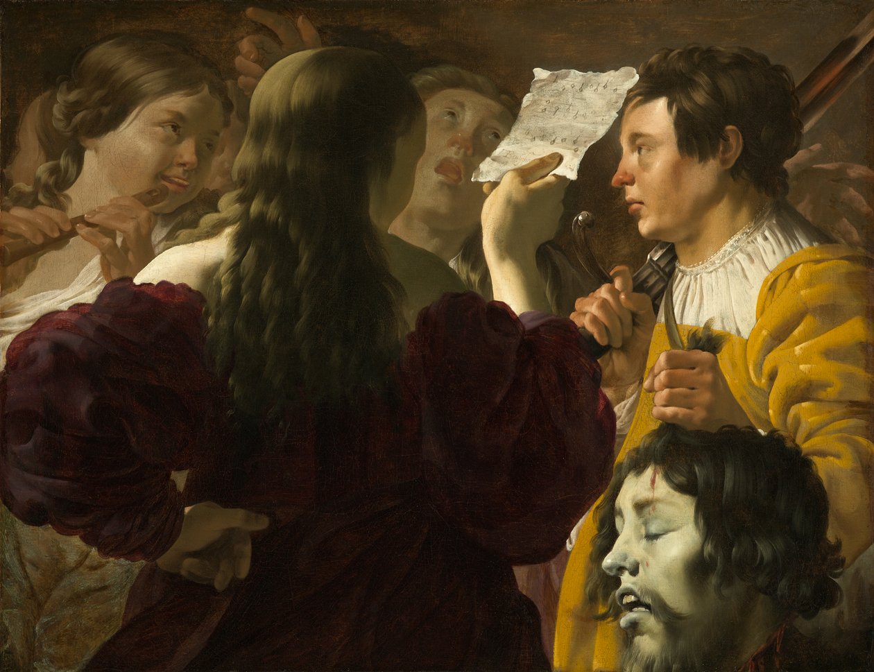 David chválen izraelskými ženami od Hendrick ter Brugghen