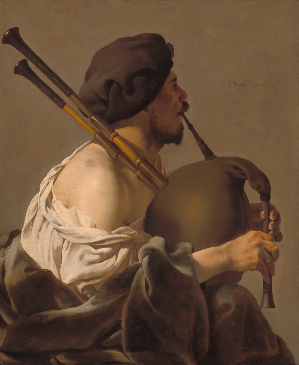 Nizozemština: Hráč na dudy od Hendrick ter Brugghen