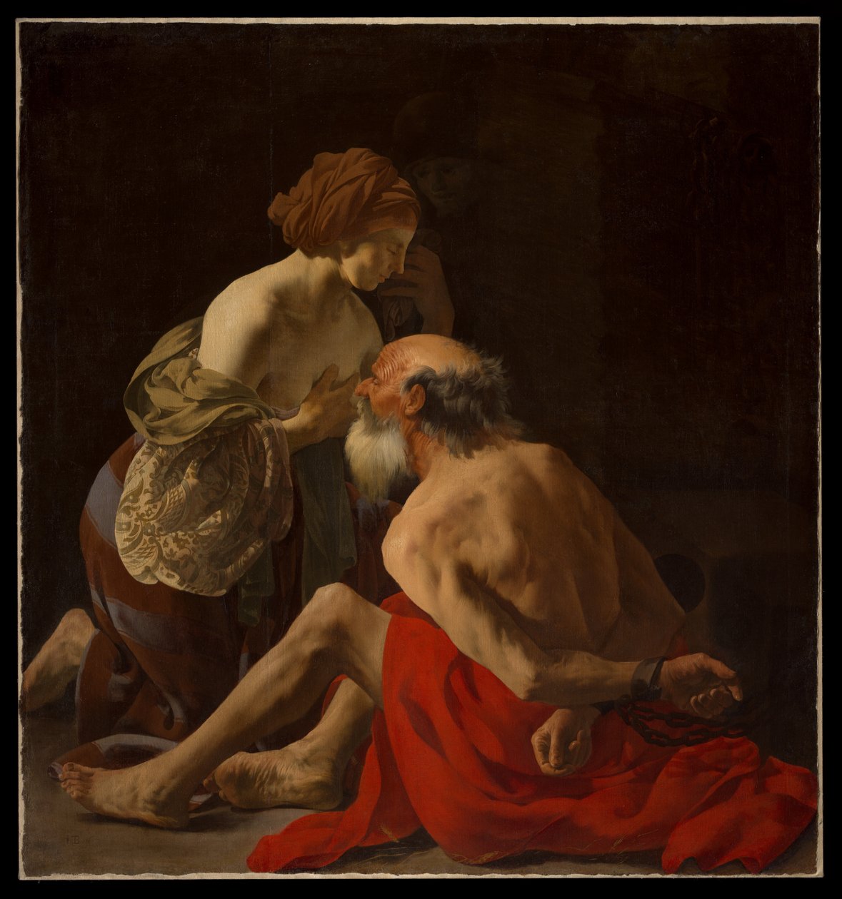 Římská dobročinnost od Hendrick ter Brugghen