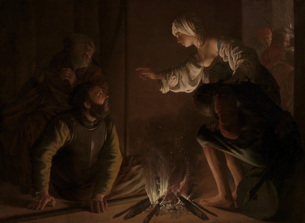 Zapření svatého Petra, 16261629. od Hendrick ter Brugghen