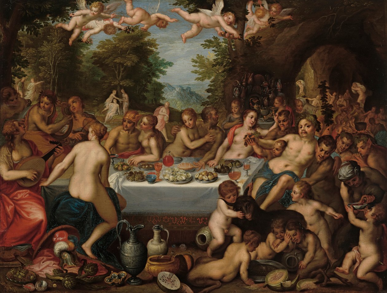 Svátek bohů – svatba Bakcha a Ariadny (kopie poté) od Hendrick van Balen der Ältere