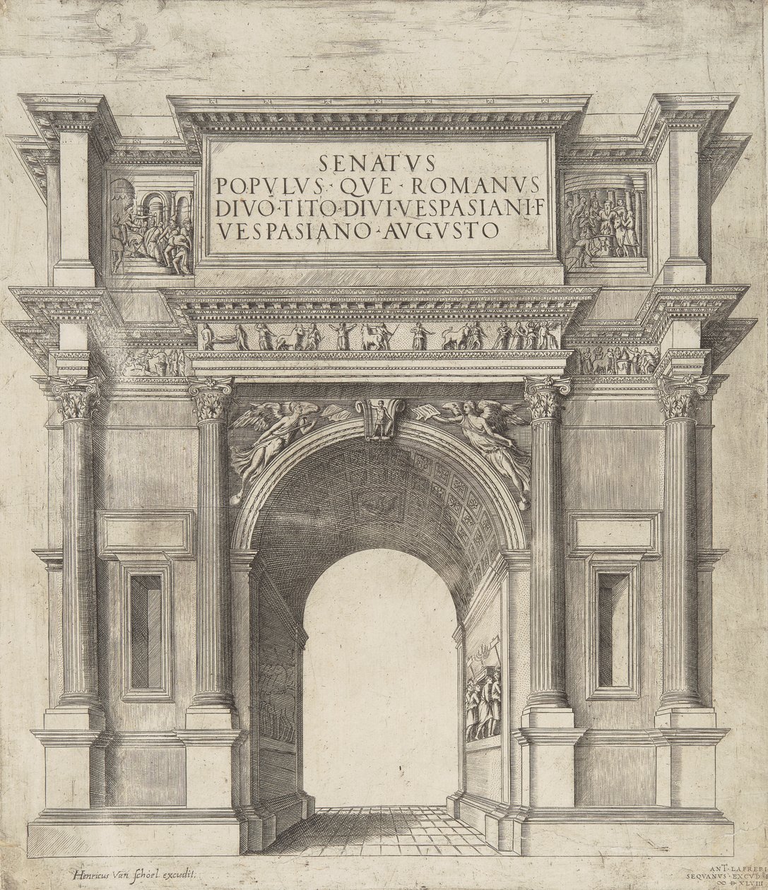 Senát lidu římské říše Titus Bůh Vespasiana Syn Vespasiana Augusta od Hendrick van Schoel