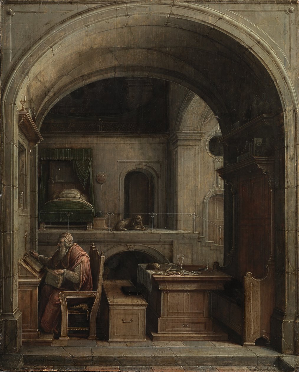 Svatý Jeroným ve své pracovně, 1624 od Hendrick van Steenwijck