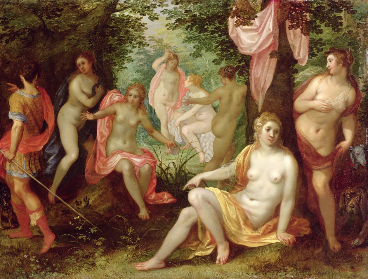 Diana a Acteon, 1608 (olej na mědi) od Hendrick van and Brueghel Balen