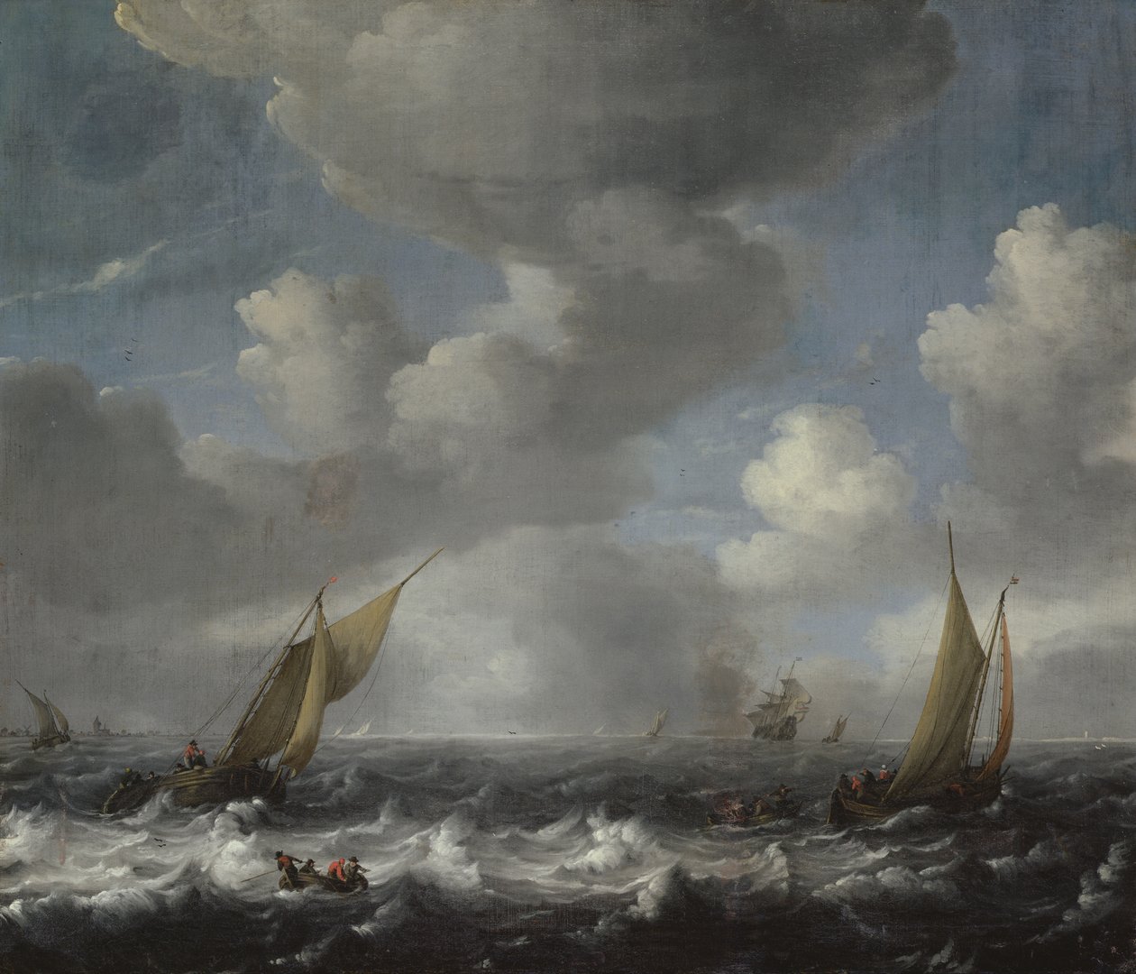 Přímořská krajina od Hendrick van de Sande Bakhuyzen