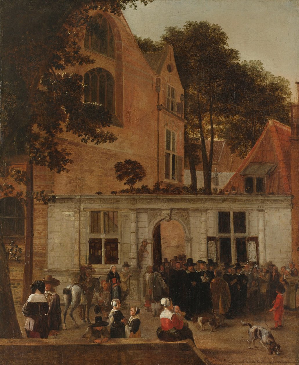 Udělení titulu na univerzitě v Leidenu kolem roku 1650 od Hendrick van der Burch