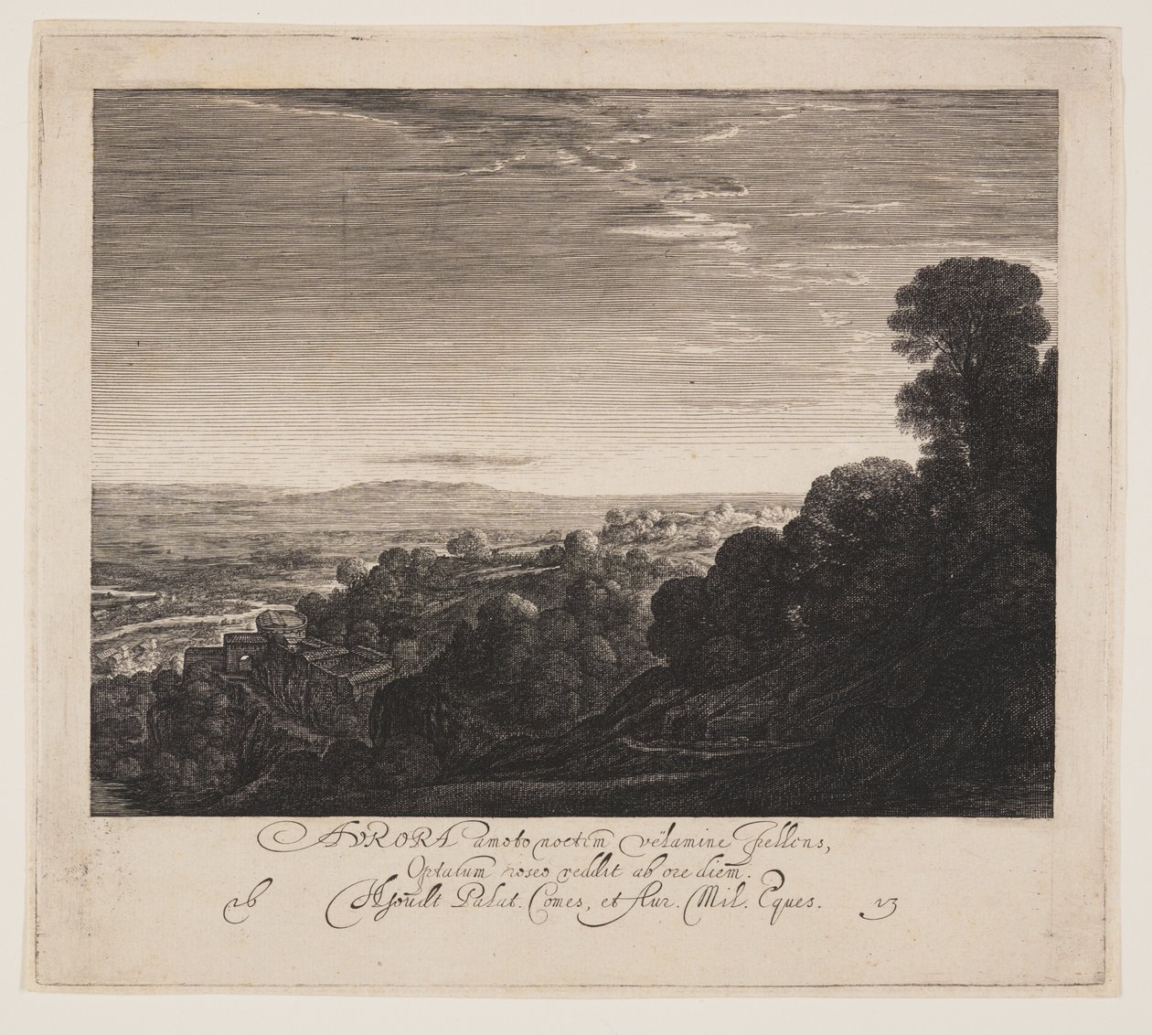 Aurora, krajina za úsvitu od Hendrick von Goudt