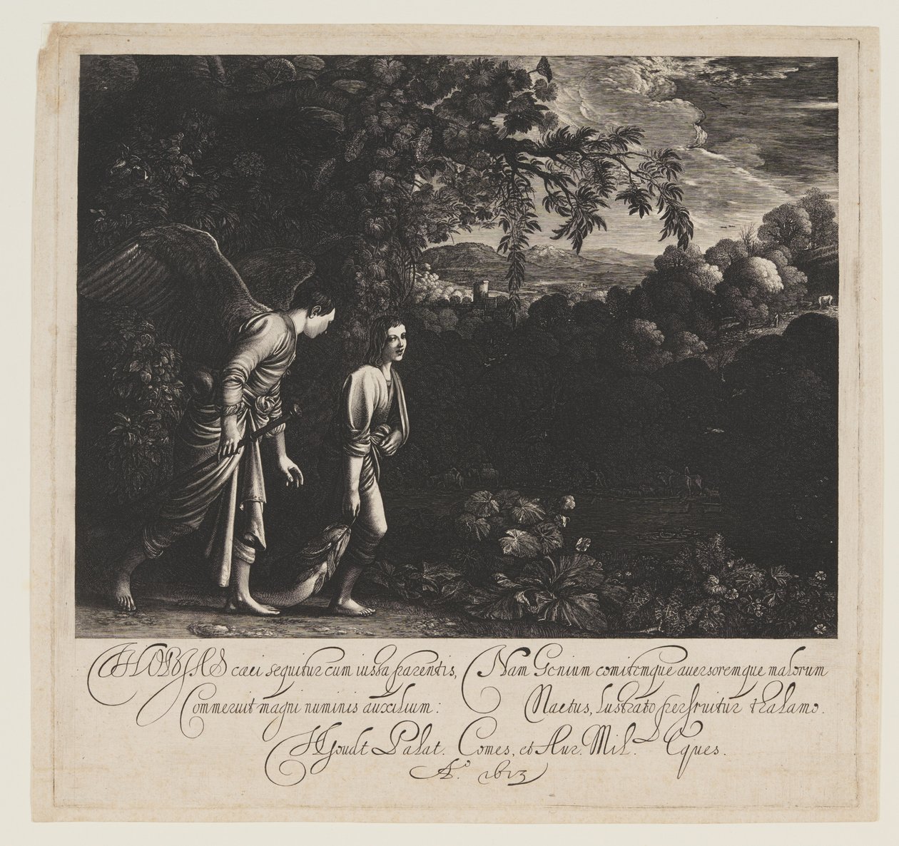 Tobiáš a anděl od Hendrick von Goudt