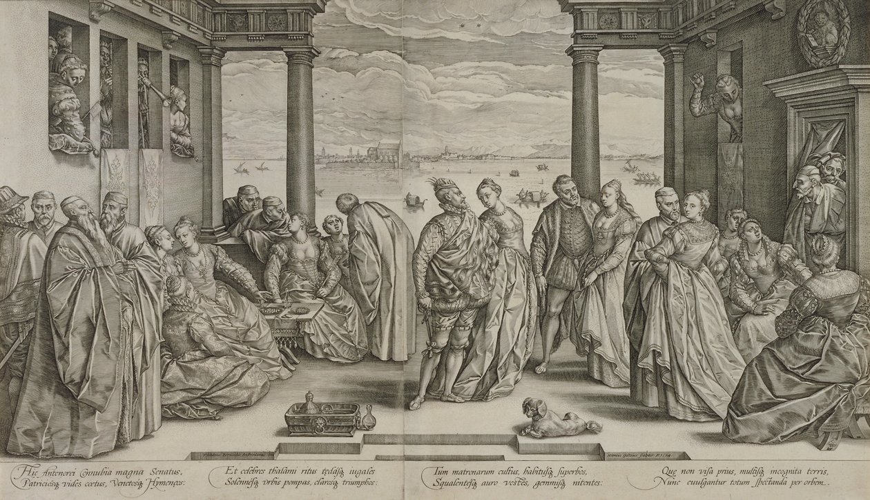 Benátská svatba, 1584 od Hendrik Goltzius