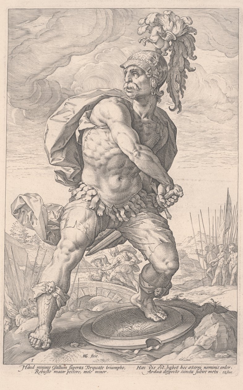 Titus Manlius Torquatus od Hendrik Goltzius