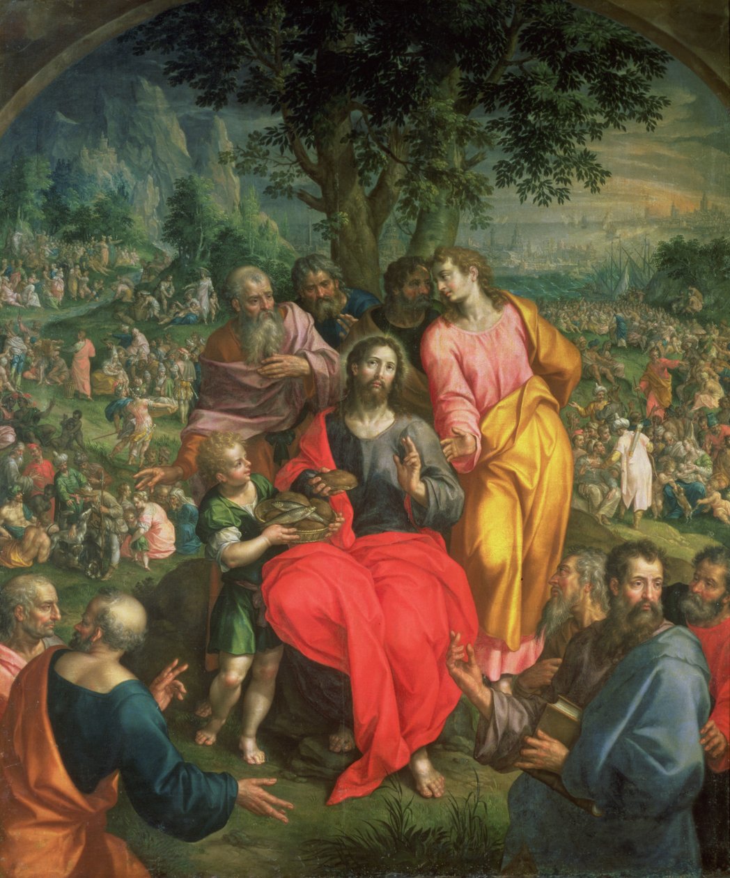 The Feeding of the Five Thousand, c.1590 od Hendrick de Clerck