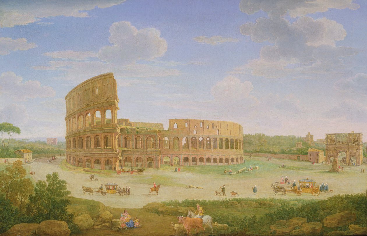Pohled na Řím, 1750 od Hendrik van Lint