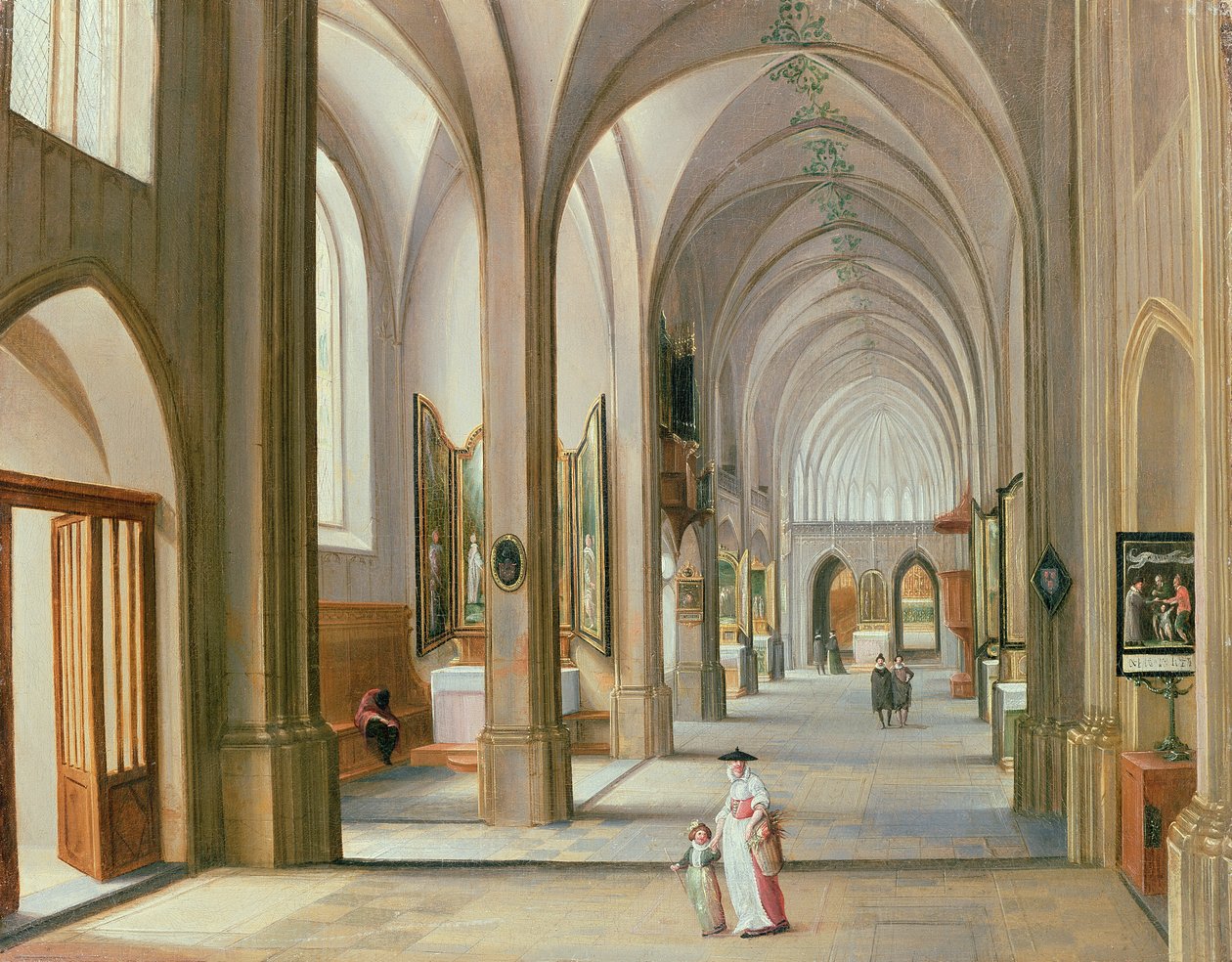 Interiér kostela od Hendrik van Steenwyck