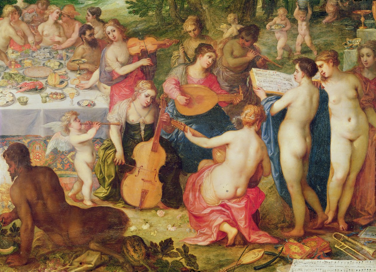 Banket bohů (detail 71720) od Hendrik van the Elder Balen