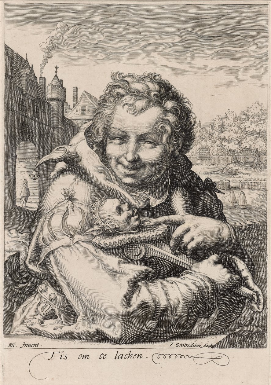 Blázen, ryl I. Sauredam, kolem 1595 (rytina na položený papír) od Hendrik (after) Goltzius