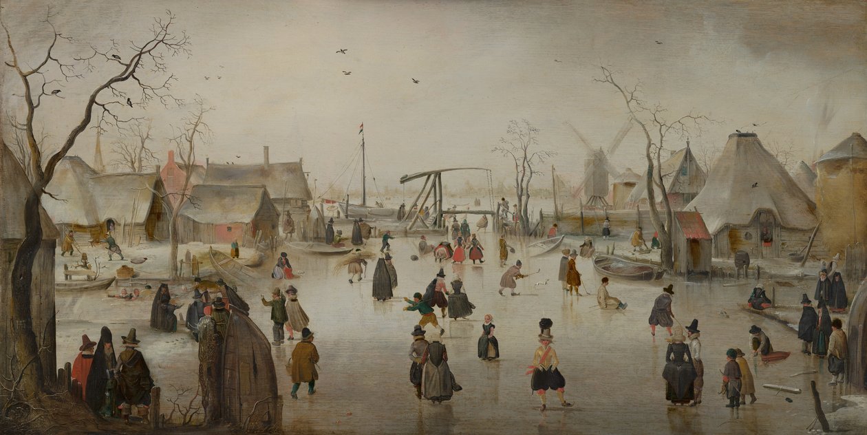Ice Sports, c.1610 (olej na panelu) od Hendrik Avercamp