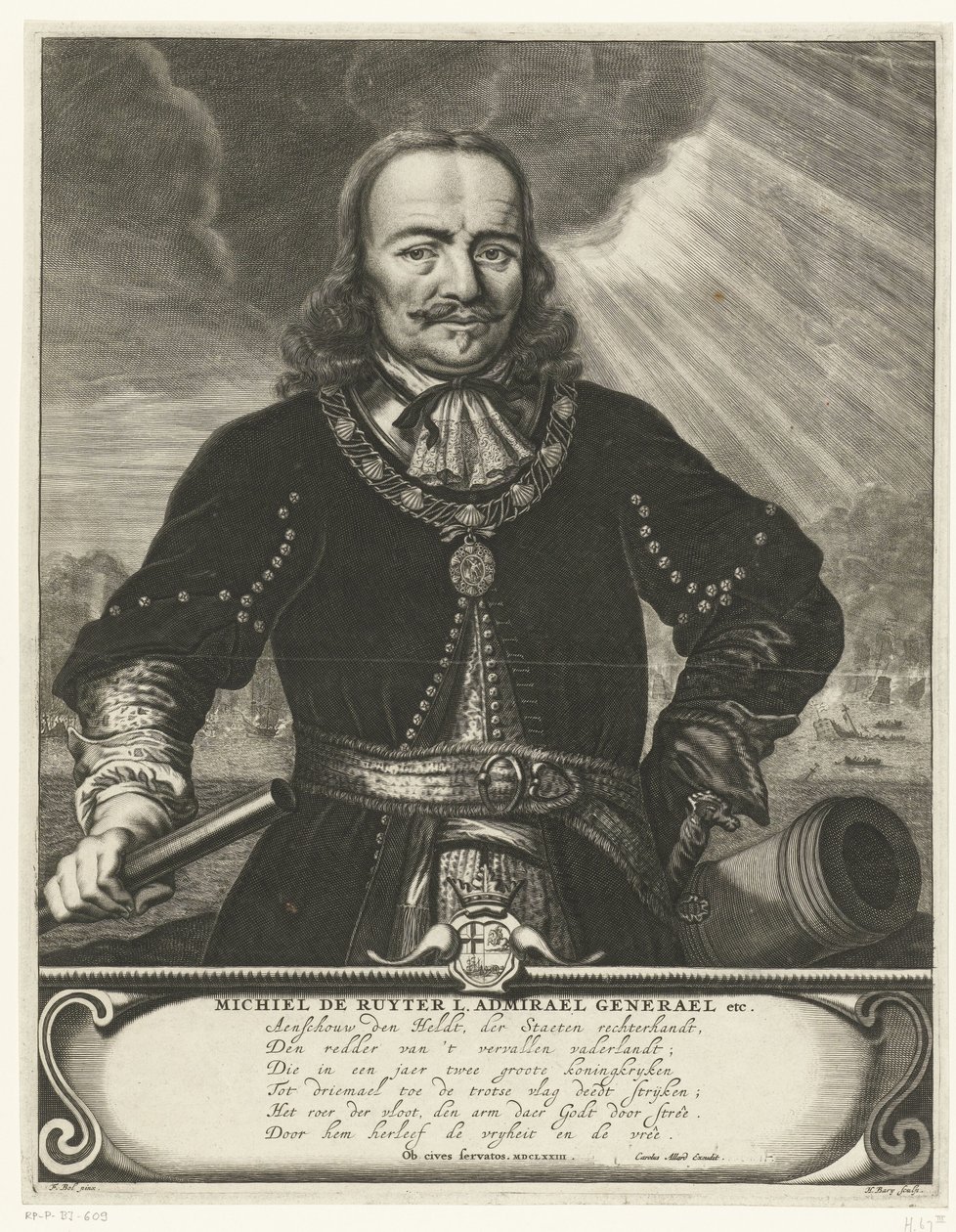 Portrét Michiela Adriaansze. de Ruyter od Hendrik Bary