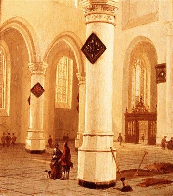 Interiér kostela (olej na plátně) od Hendrik Cornelisz. van Vliet