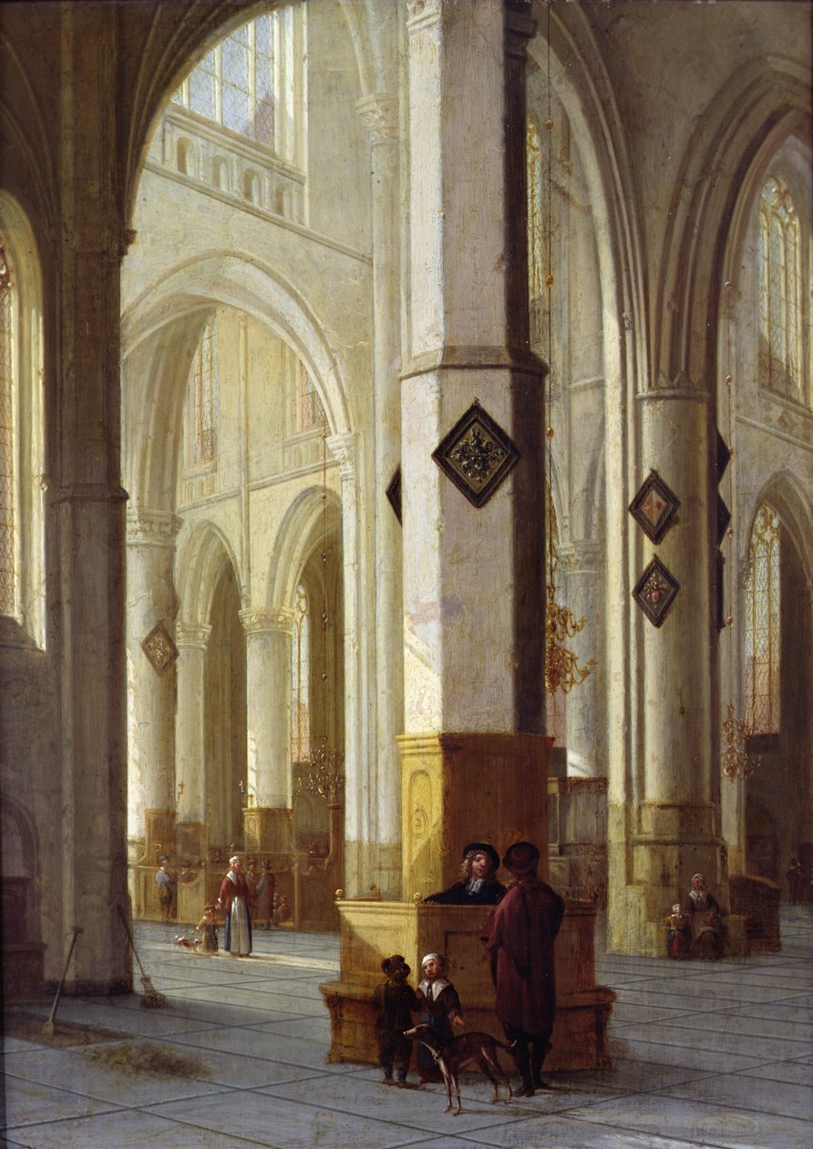 Interiér kostela sv. Bavo, Haarlem, c.1611-12 od Hendrik Cornelisz. van Vliet